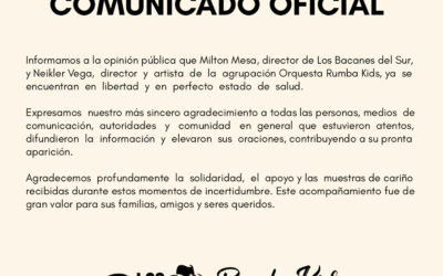Milton Mesa y Neikler Vega fueron hallados sanos y ya se encuentran en libertad