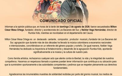 Comunicado Oficial: Los Bacanes del Sur y Rumba Kids se pronuncian sobre el secuestro de sus directores